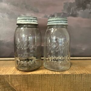 Antique Ball & Kerr Jars with Zinc Lids